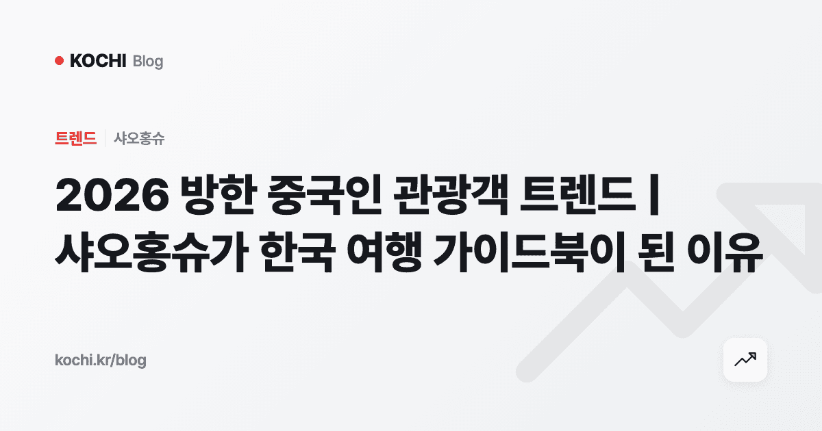2026 방한 중국인 관광객 트렌드 | 샤오홍슈가 한국 여행 가이드북이 된 이유