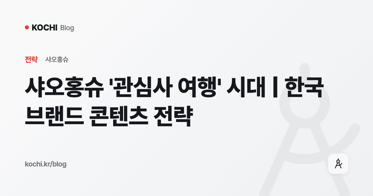 샤오홍슈 '관심사 여행' 시대 | 한국 브랜드 콘텐츠 전략
