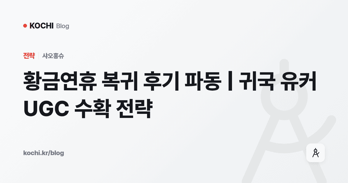 황금연휴 복귀 후기 파동 | 귀국 유커 UGC 수확 전략