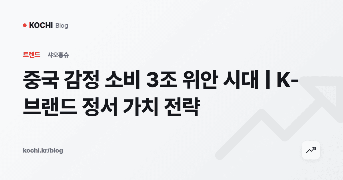 중국 감정 소비 3조 위안 시대 | K-브랜드 정서 가치 전략